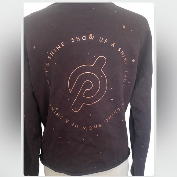 PELOTON Oversized Metallic Dot Long Sleeve Top XS - Picture 8 of 10